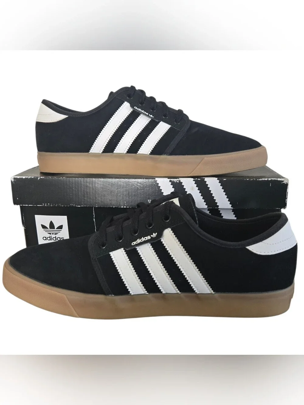 Adidas Originals Seeley Shoes Mens Size 11 Black Gum Suede EE6136